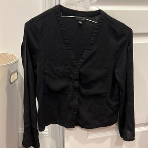 Women’s Top Shop Blouse button down black